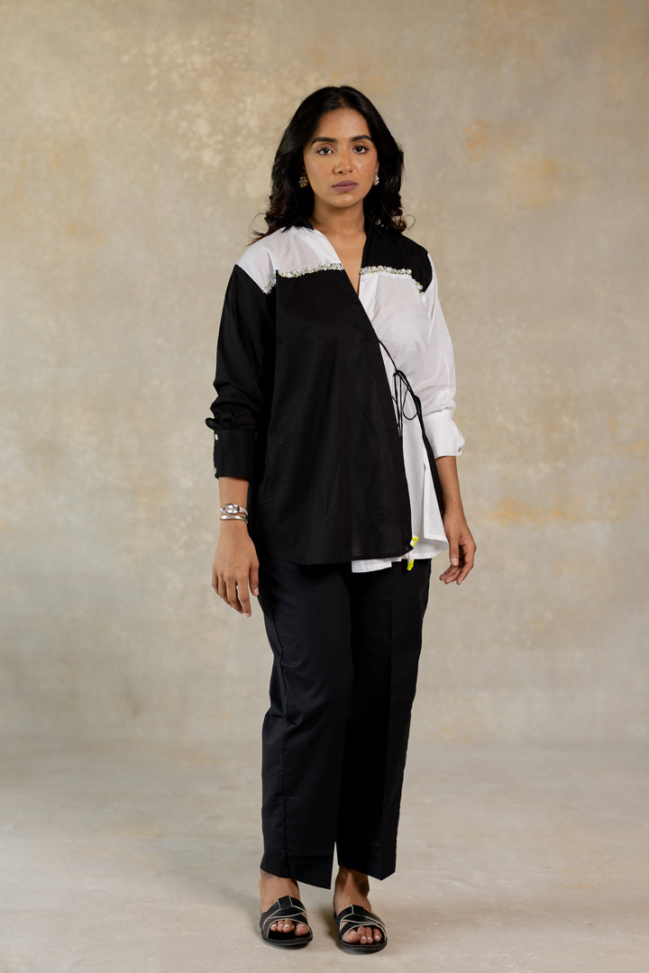 Monochrome co-ord with hand work details