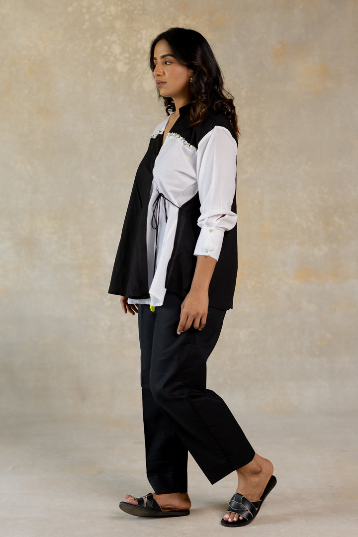 Monochrome co-ord with hand work details