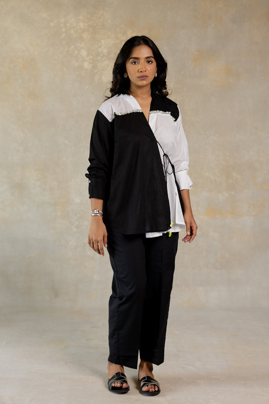 Monochrome co-ord with hand work details